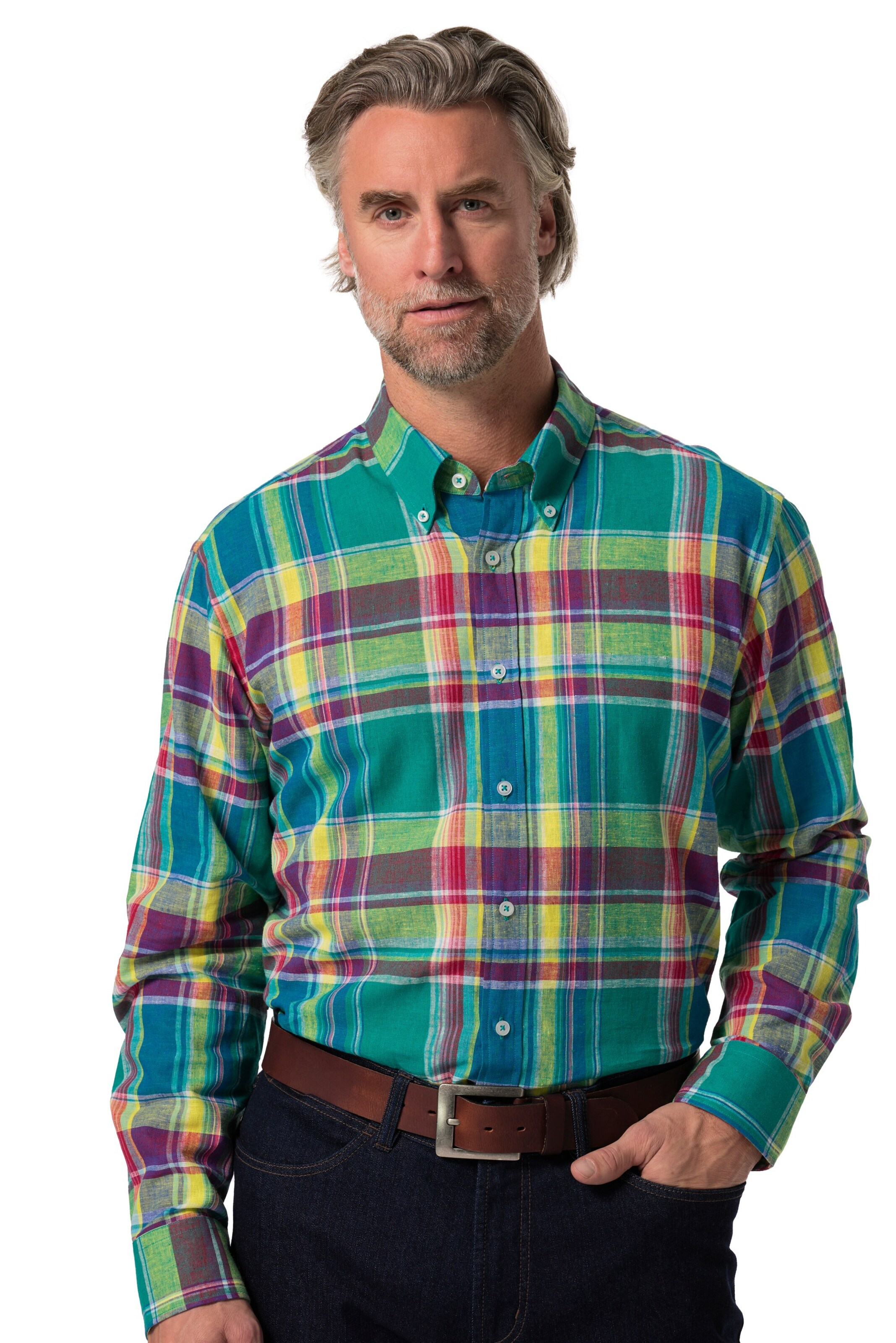 Boston Park Comfort Fit Hemd in Grün: Vorderseite