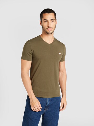 Maglietta di GUESS in verde: frontale