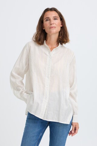 Pulz Blouse 'NIKKI' in Wit: voorkant