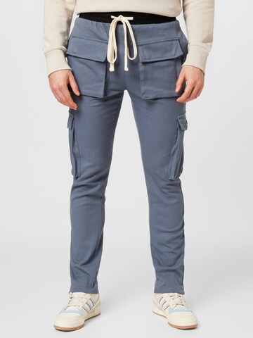 MOUTY Regular Cargobroek in Blauw: voorkant