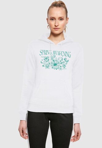 Sweat-shirt 'Spring Awakening' Merchcode en blanc : devant