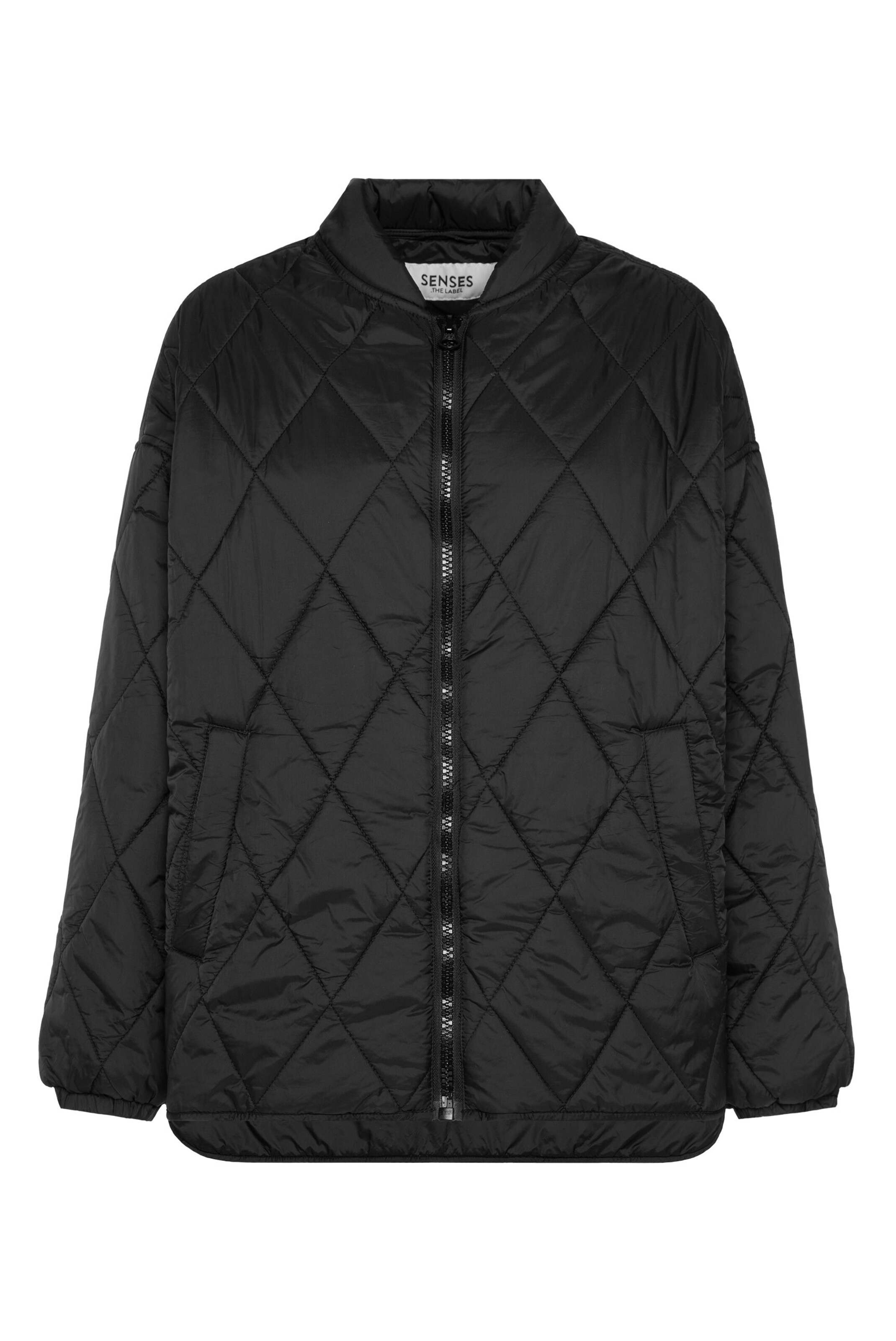 SENSES.THE LABEL Between-Season Jacket in Black: front