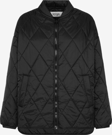 SENSES.THE LABEL Between-Season Jacket in Black: front