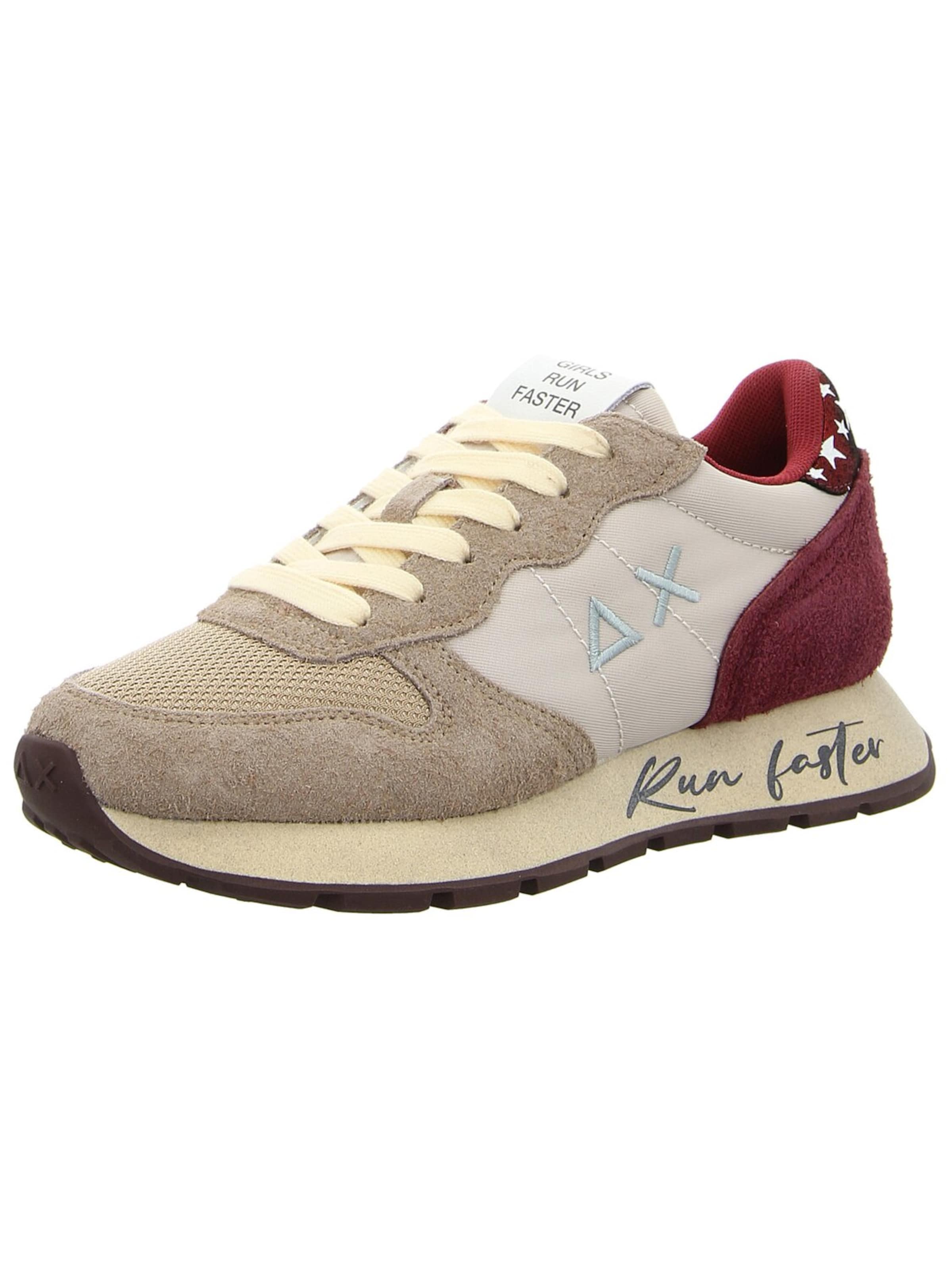 SUN68 Athletic Lace-Up Shoes 'Damen Sneaker Z45207-16 BEIGE Leder und Textil in beige' in Beige: front