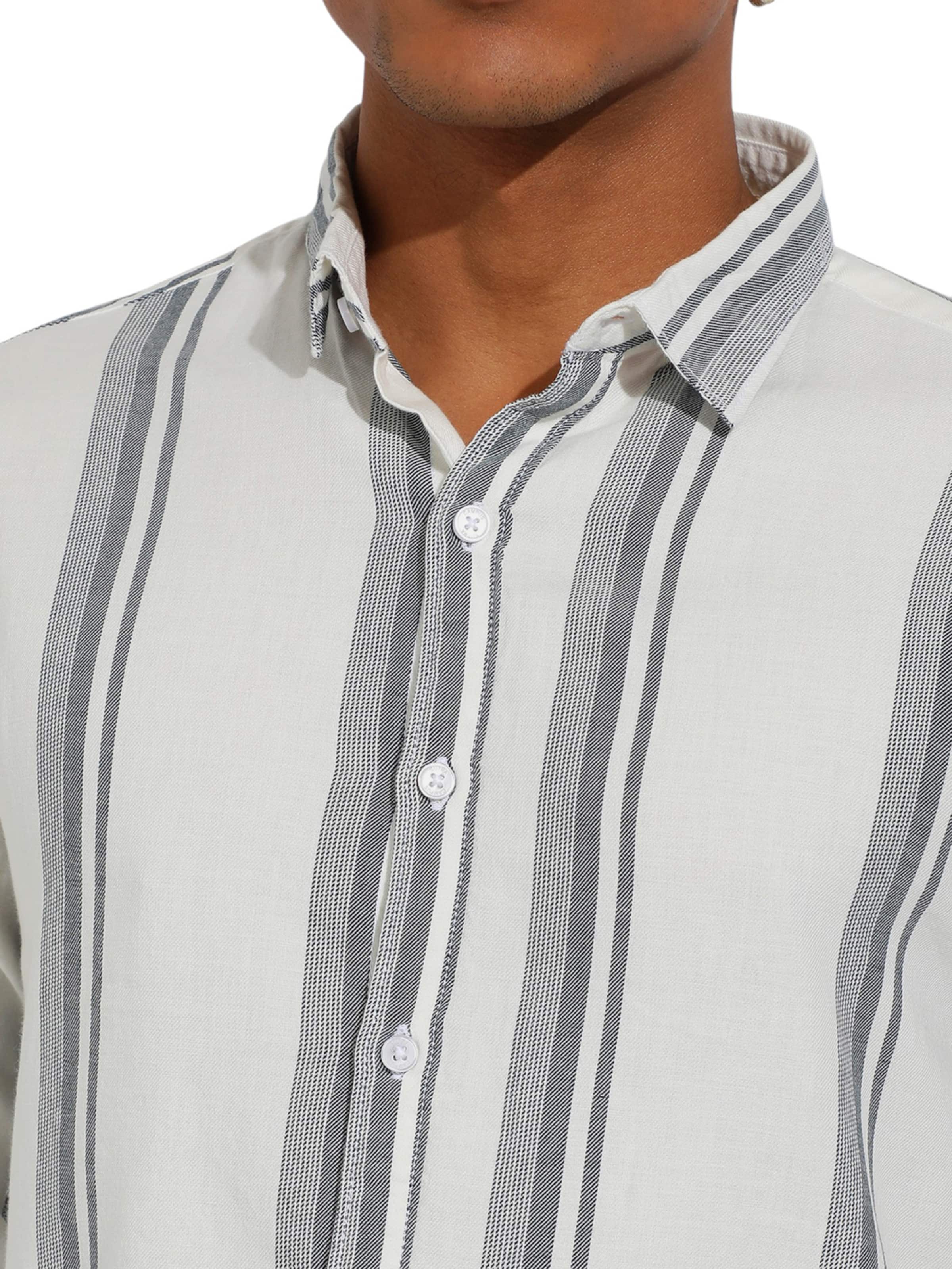 Campus Sutra Средняя посадка Рубашка ' Casey ' в Белый