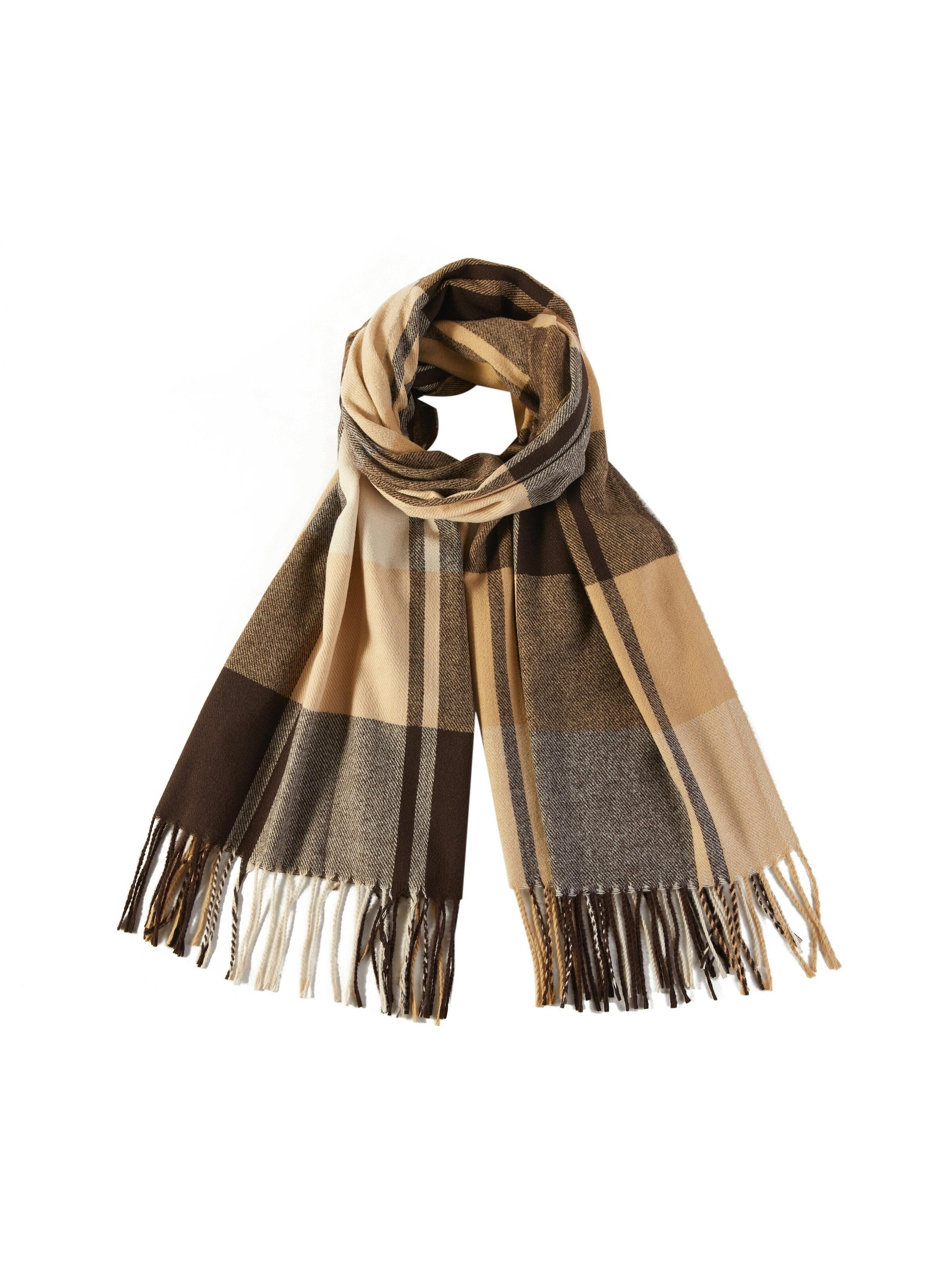19V69 ITALIA Schal 'Heritage'‌‌‌‌ in Beige: Vorderseite