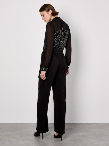 Apricot Sequin Bodice Jumpsuit ' ' in Schwarz