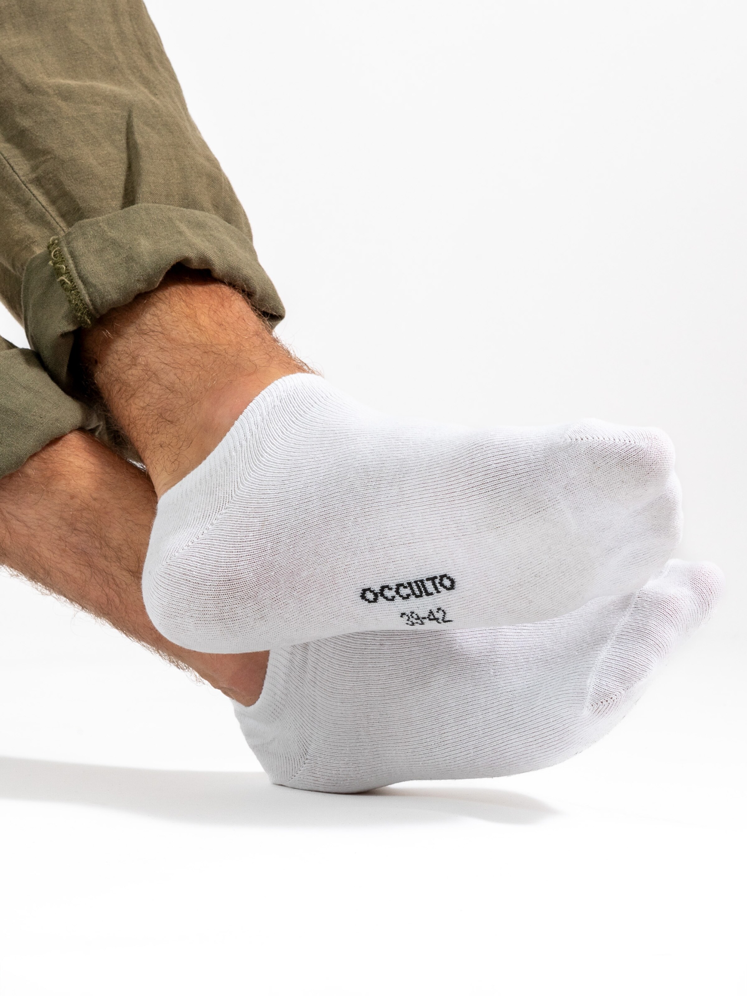 Occulto Sneaker Socken 'Alex' in Weiß: Vorderseite