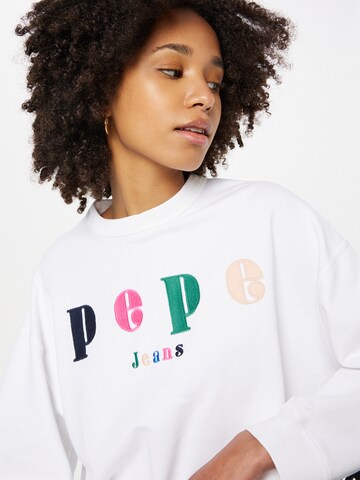 Pepe Jeans Sweatshirt 'Peg' in Weiß