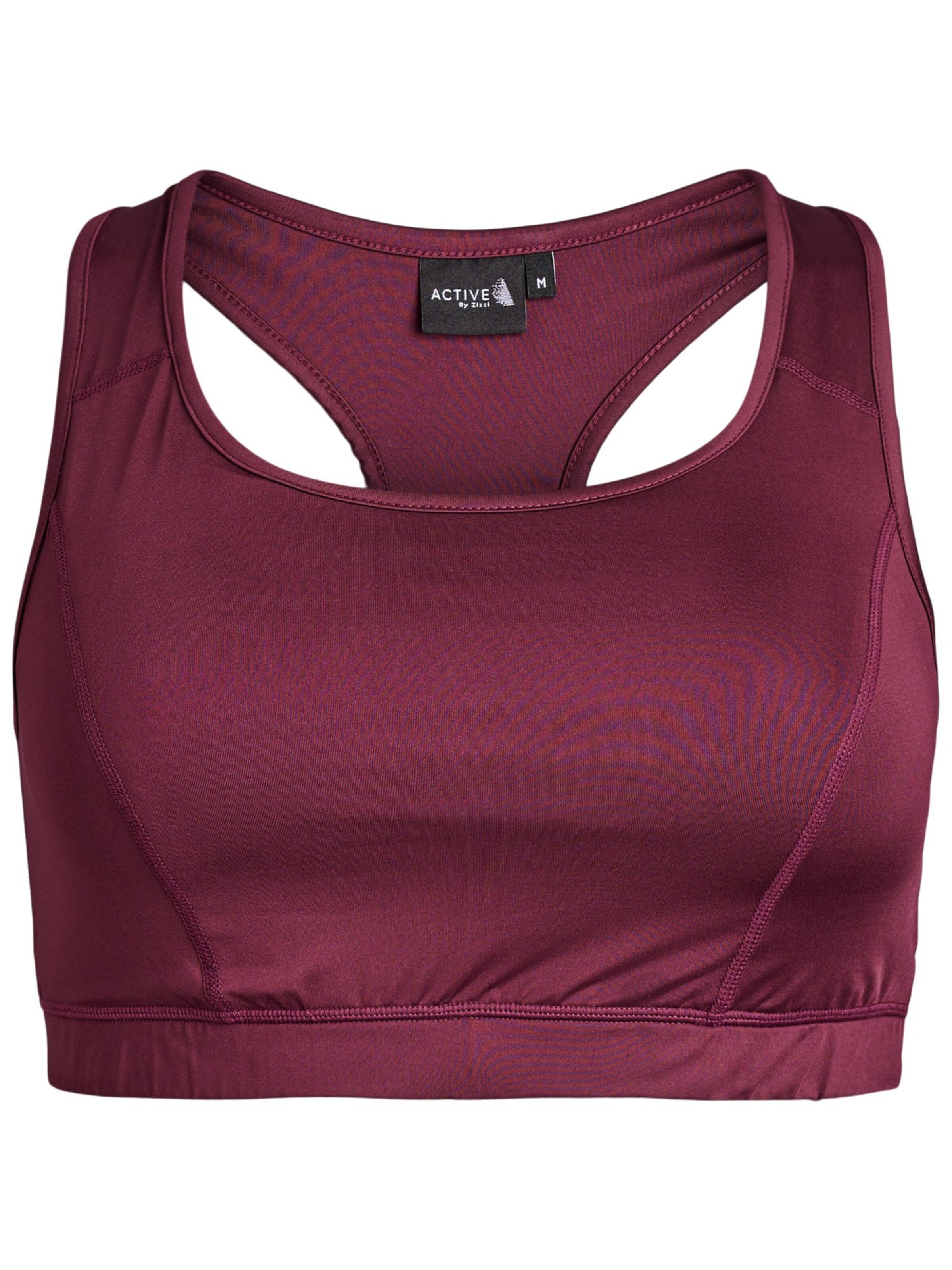 Active by Zizzi Bustier Sport bh 'Adory' in Rood: voorkant