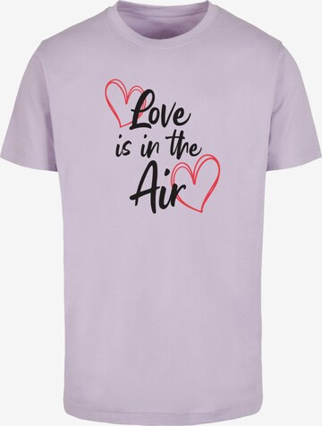 Merchcode Shirt 'Valentines Day - Love is in the Air' in Purple: front