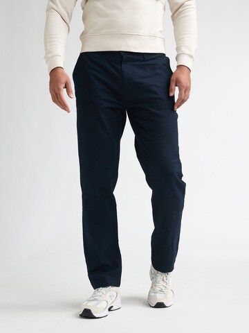 Petrol Industries Regular Chino Pants in Blue: front