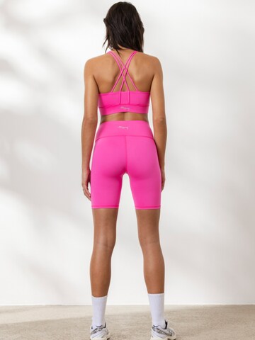 Hey Honey - Bustier Sujetador deportivo 'Criss Cross' en rosa