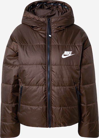 Nike Sportswear Winter jacket in Brown: front