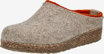 Pantoufle HAFLINGER en marron : devant