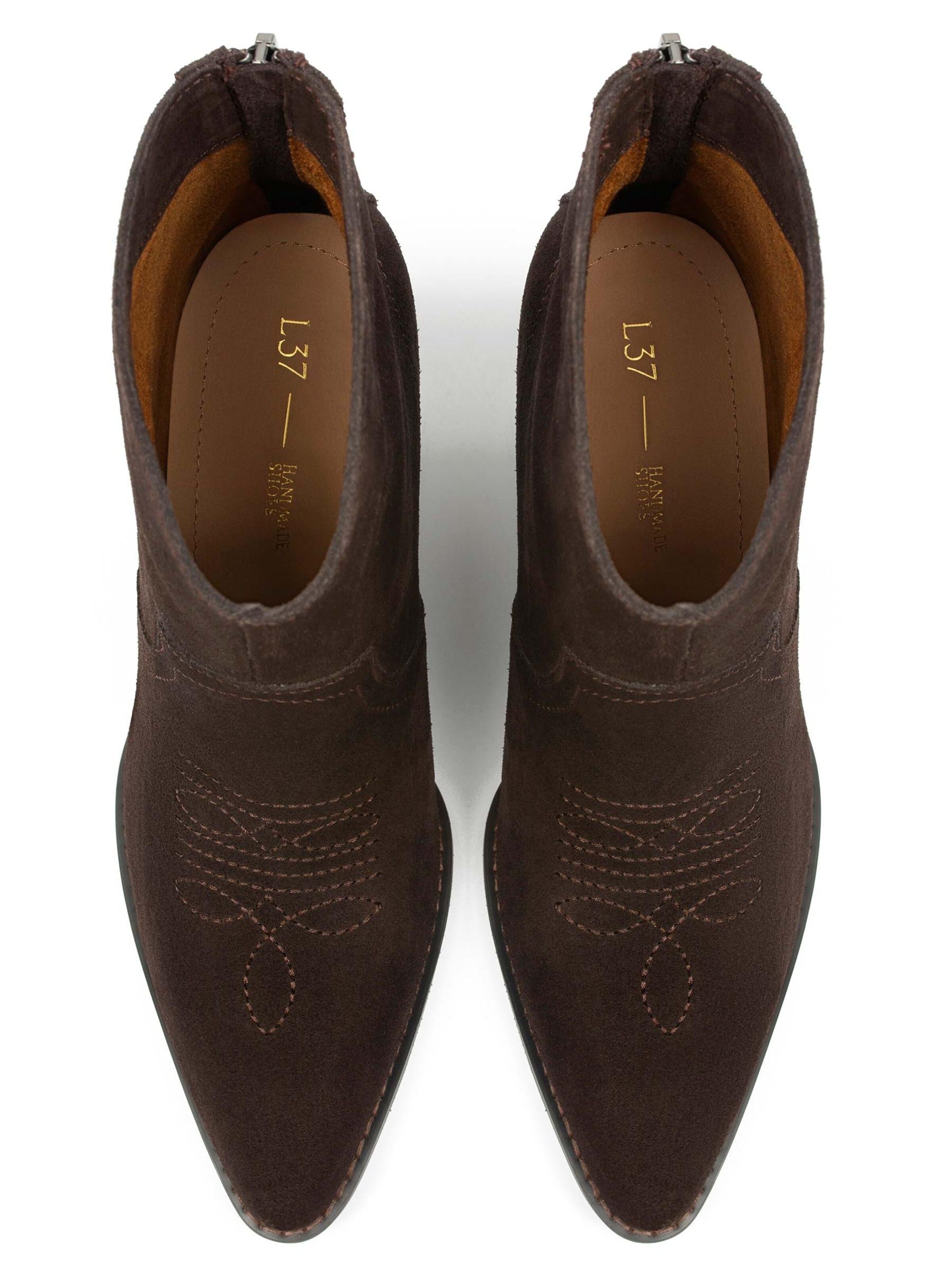 L37 HANDMADE SHOESGležnjače 'IT'S NOT THE SAME' - smeđa boja