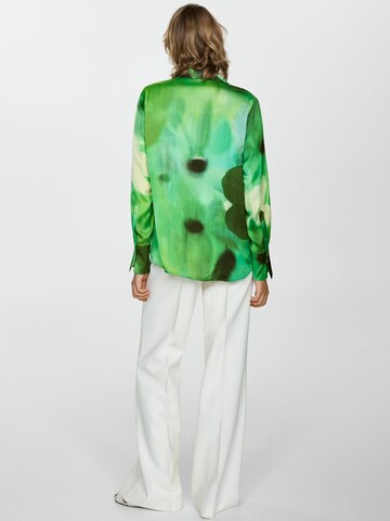 MANGO Bluse 'AQUA' i grøn