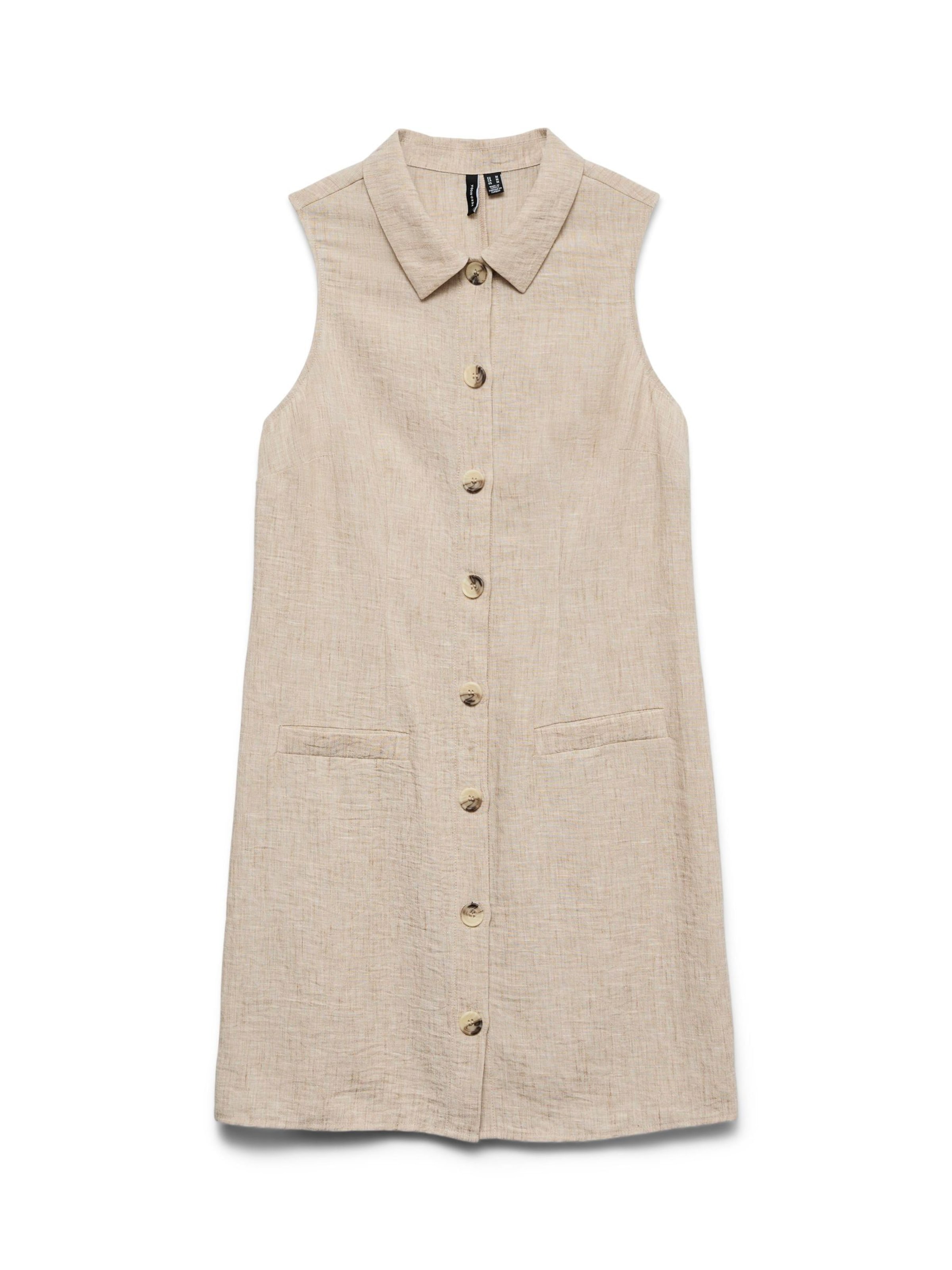 VERO MODA - Vestido en beige: frente