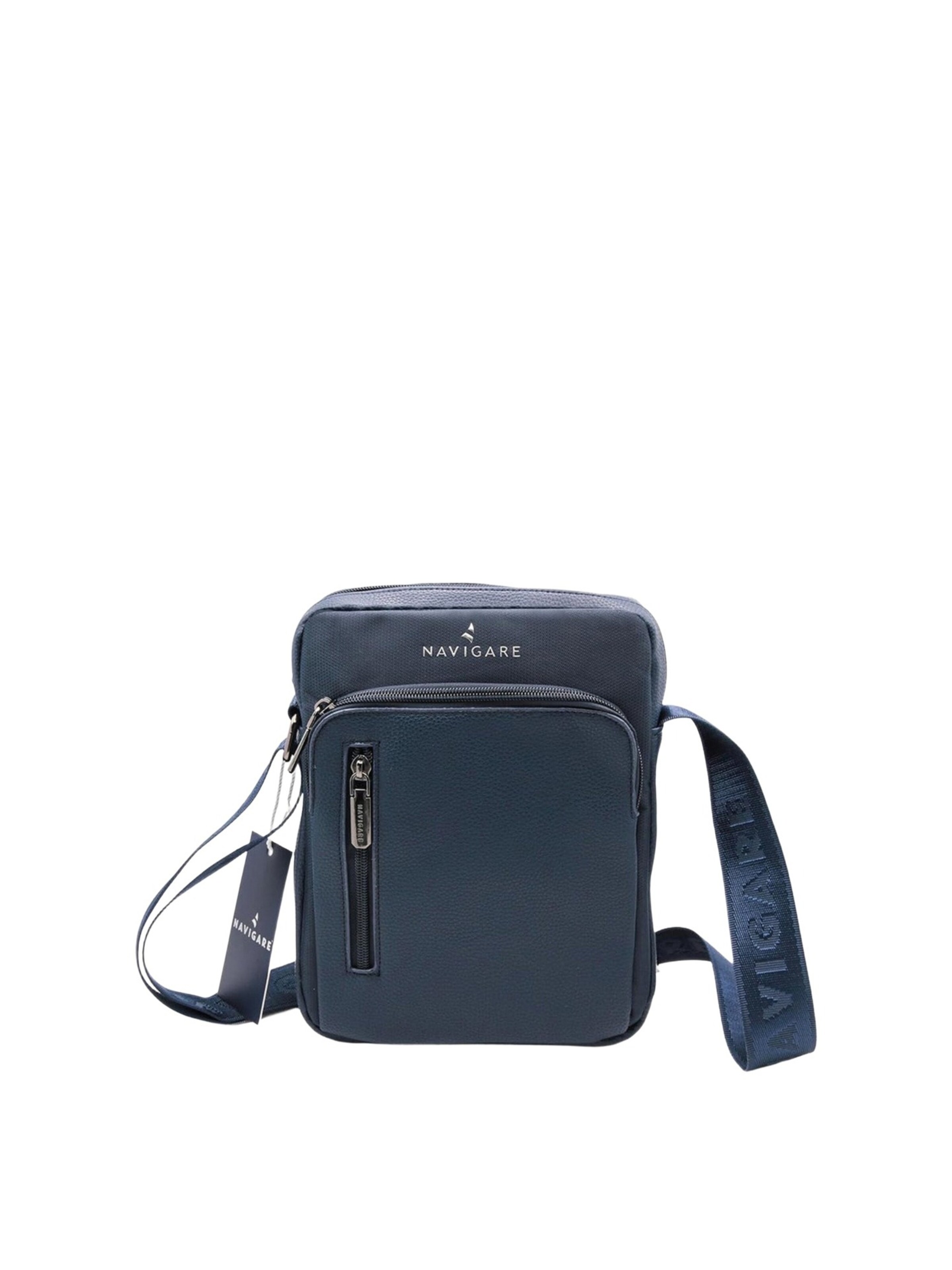 Borsa a tracolla 'Borsa a Tracolla Uomo Navigare Poliestere Zip' di Navigare in blu: frontale