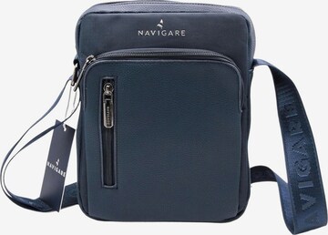 Borsa a tracolla 'Borsa a Tracolla Uomo Navigare Poliestere Zip' di Navigare in blu: frontale