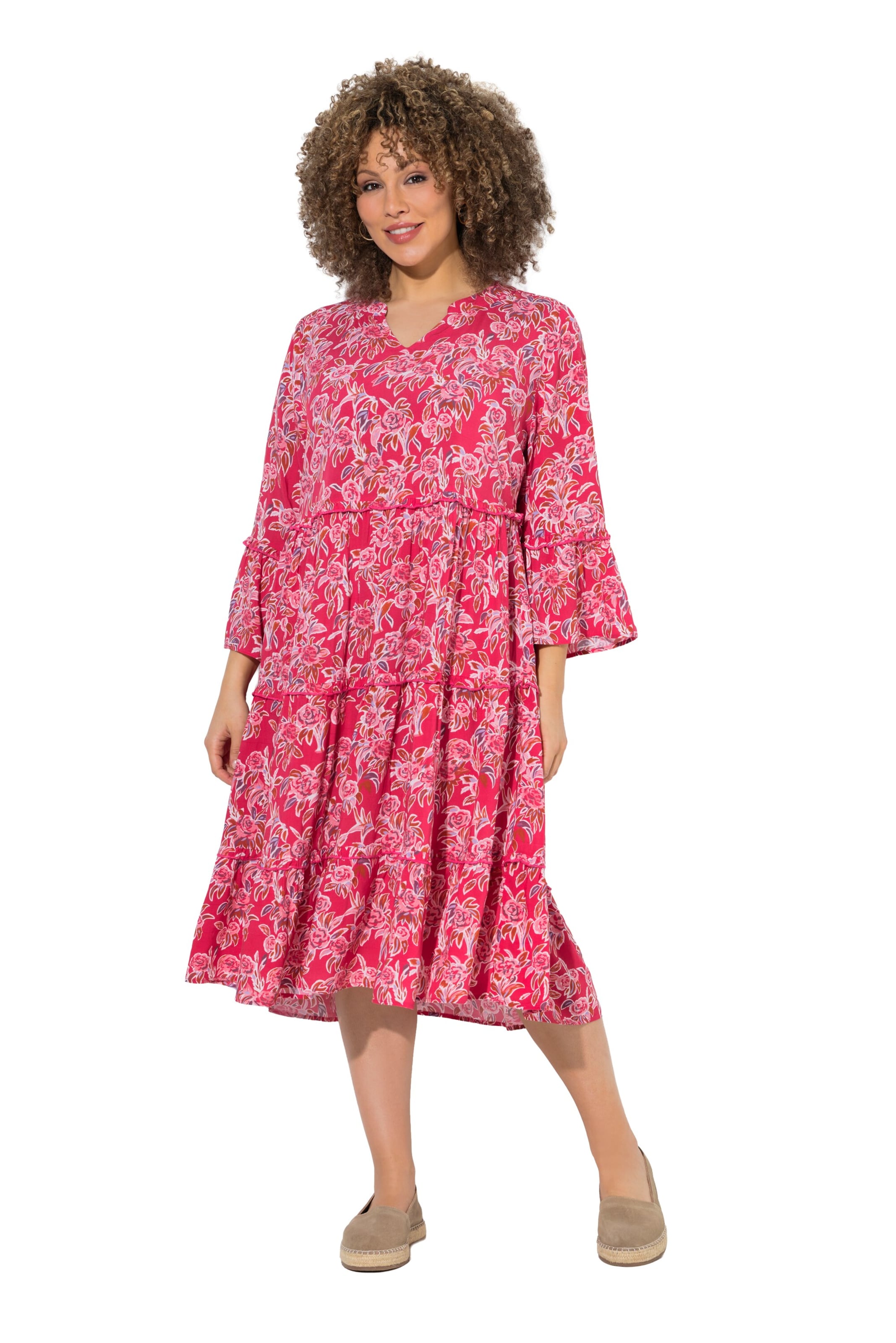Ulla Popken Dress in Pink: front