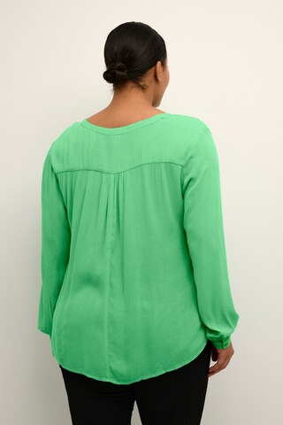 KAFFE CURVE Blouse 'Ami' in Groen