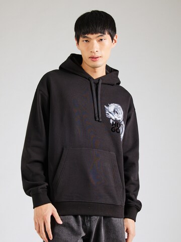 HUGO Sweatshirt 'Dirosehood' in Schwarz
