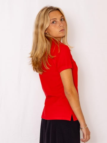 FRUIT OF THE LOOM Shirt 'Womens premium short sleeve polo' in Rood