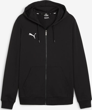 PUMA Sweatjacke 'teamGOAL' in Schwarz: Vorderseite