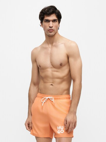 Shorts de bain 'PAOLO' HUGO en orange : devant