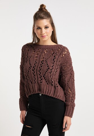 myMo ROCKS Sweater in Brown: front