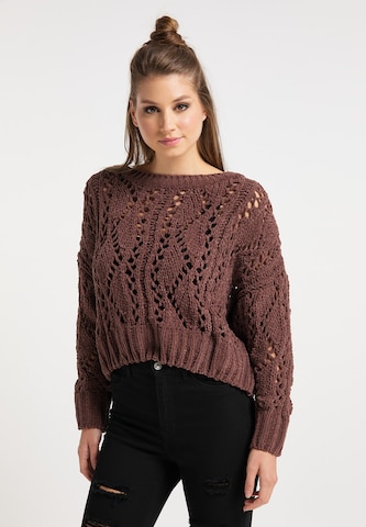 myMo ROCKS Sweater in Brown: front