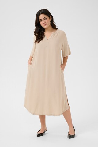KAFFE CURVE Kleid 'Mille' in Beige