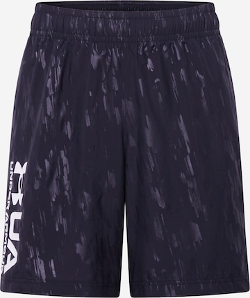 UNDER ARMOUR Sportovní kalhoty 'Emboss' – černá: přední strana