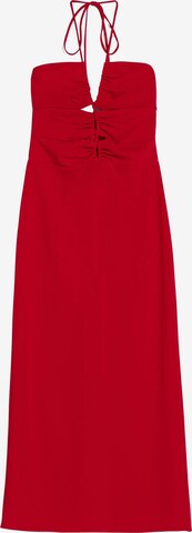 Bershka Лятна рокля в червено: отпред