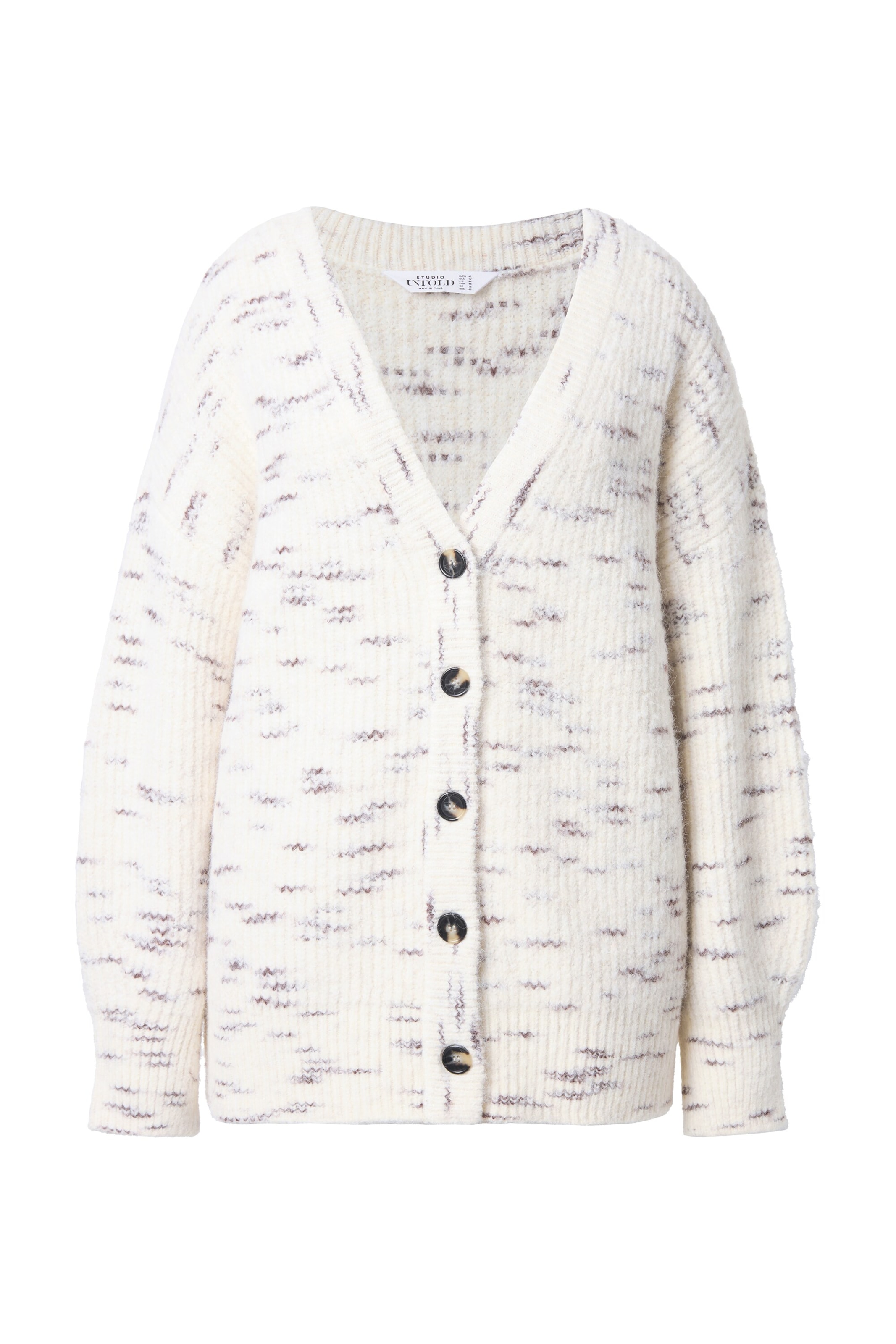 Studio Untold Oversized vest in Wit: voorkant