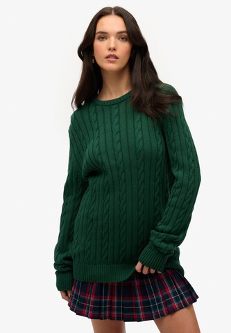 Pull-over Superdry en vert : devant