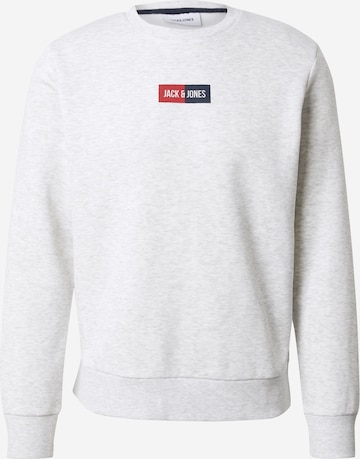 JACK & JONES Collegepaita 'JJPAN' värissä valkoinen: etupuoli