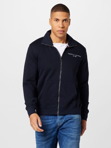 TOMMY HILFIGER - Sudadera con cremallera en azul: frente