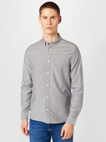 BURTON MENSWEAR LONDON Regular fit Button Up Shirt in Grey: front