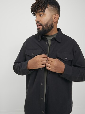 Jack & Jones Plus - Comfort Fit Camisa 'ROY' em preto