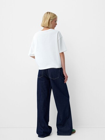 Bershka Wide Leg Jeans i blå