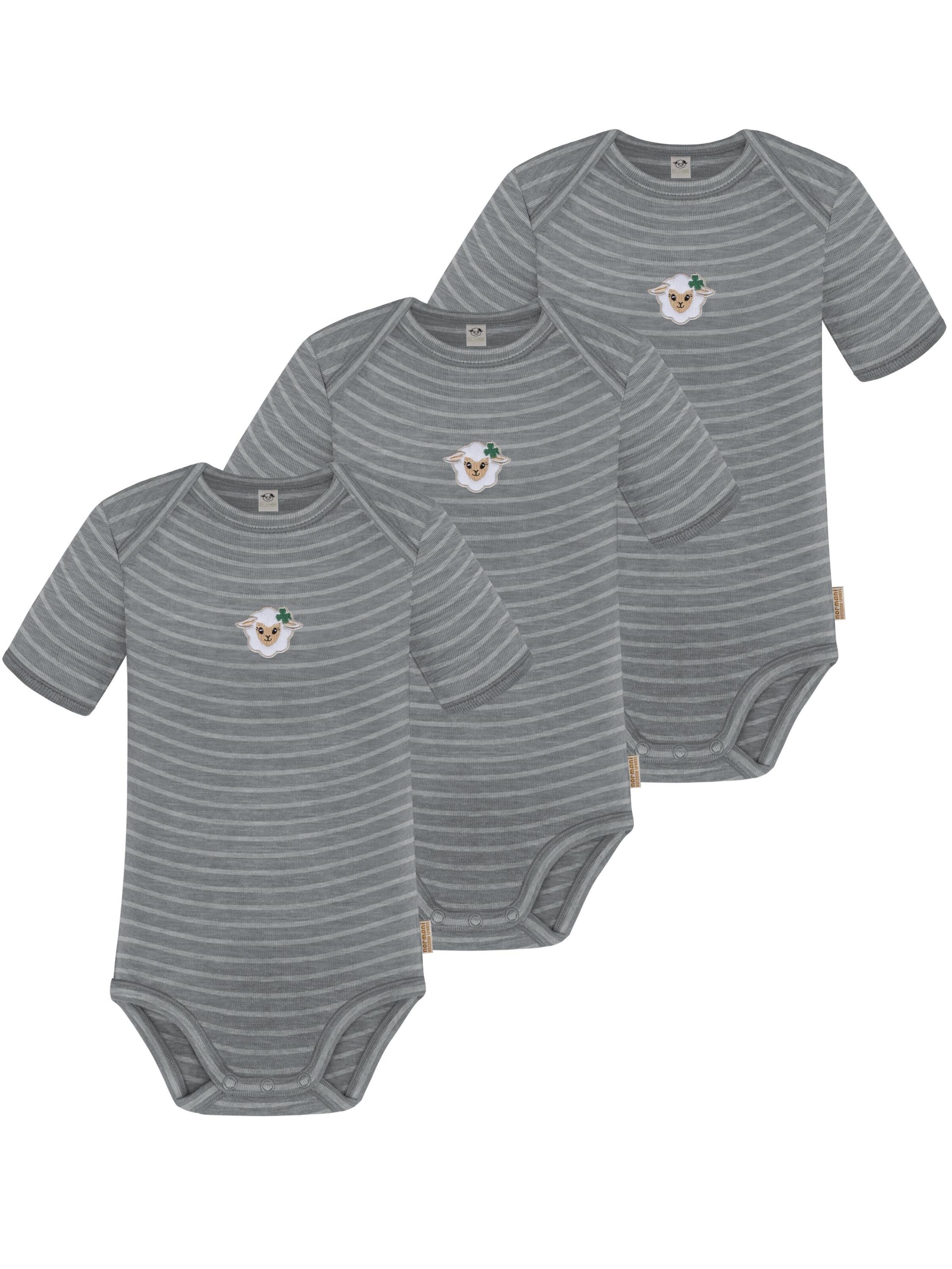 Barboteuse / body 'Tauranga' normani en gris : devant