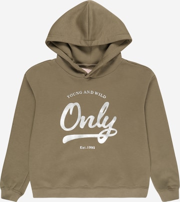 KIDS ONLY Sweatshirt 'EVERY LIFE' in Grün: front