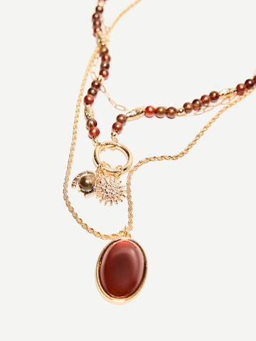 Bershka Necklace in Gold