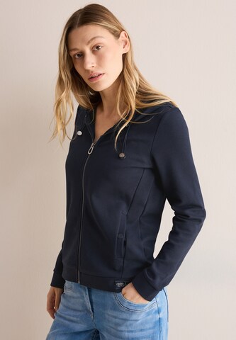 CECIL Twill Hoodie-Jacke in Blau: Vorderseite