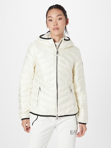 EA7 Emporio ArmaniSportska jakna 'HIE801' - bijela boja: prednji dio