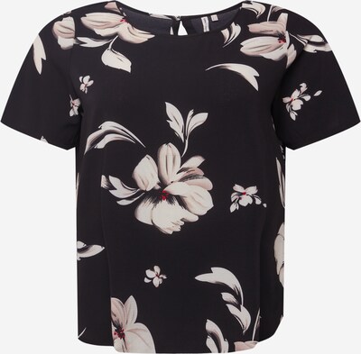 ONLY Carmakoma Bluse in hellgrau / puder / schwarz, Produktansicht