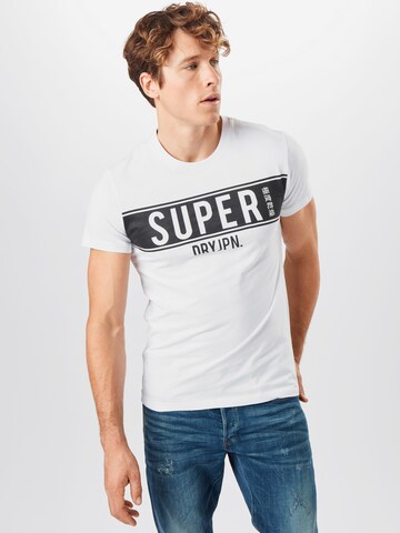 T-Shirt Superdry en blanc : devant