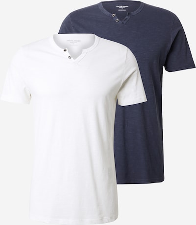 Marškinėliai 'JJESPLIT' iš JACK & JONES, spalva – tamsiai mėlyna / balta, Prekių apžvalga